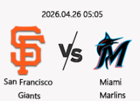 04/26 05:05 경기 MLB #연장포함# 샌프란시스코 vs 마이애미