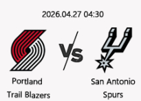 04/27 04:30 경기 NBA PO #연장포함# 포틀랜드 (+4.5) vs 샌안토니오