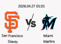 04/27 05:05 경기 MLB #연장포함# 샌프란시스코 vs 마이애미
