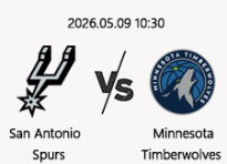 05/09 10:30 경기 NBA PO #연장포함# 샌안토니오 (-5.5) vs 미네소타