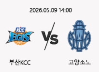 05/09 14:00 경기 KBL 챔피언결정전 #연장포함# 부산KCC (-5.5) vs 고양소노