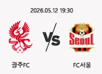 05/12 19:30 경기 K리그 광주FC (+1.5) vs FC서울