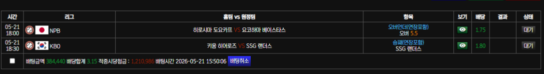 스포츠 마무리베팅