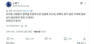 서로 개같이 싸우는 중인 일본 브라질 ㅋㅋㅋㅋ