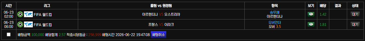 월드컵 답지 유출