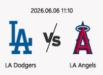 06/06 11:10 경기 MLB #연장포함# LA다저스 (-1.5) vs LA에인절스