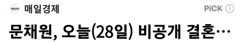 문채원 28일 비밀리 결혼