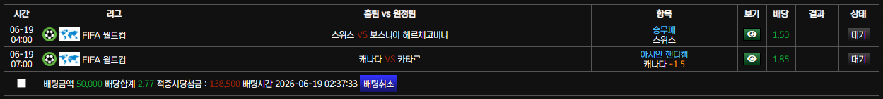 월드컵 관전벳