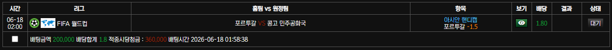 월드컵 관전벳