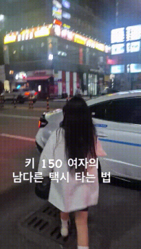 키 150 여자가 택시타는법
