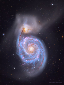우주에서 춤추는 팔, M51 소용돌이 은하