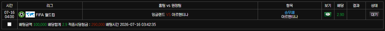 월드컵 관전벳