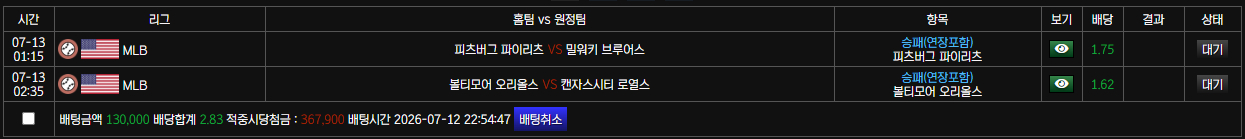 볼트 mlb 베팅