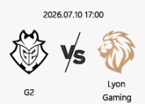 07/10 17:00 경기 MSI #BO.5# G2 (-1.5) vs LYON