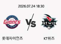 7/24 18:30 경기 KBO #연장포함# 롯데자이언츠 (+1.5) vs KT위즈
