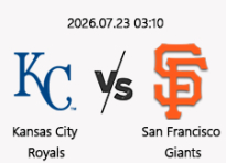 7/23 03:10 경기 MLB #연장포함# 캔자스시티 vs 샌프란시스코