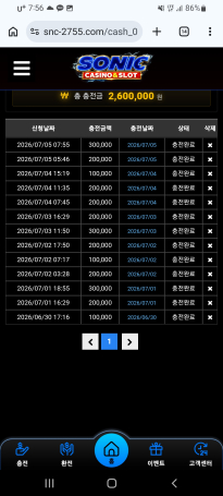 소닉 카지노 모닝 충