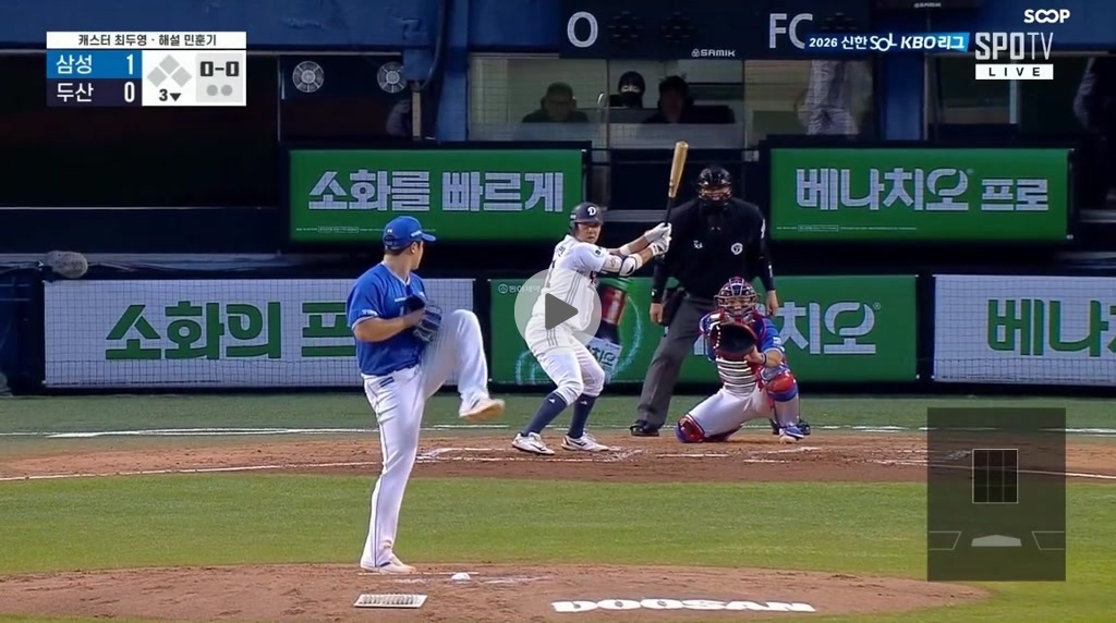 우측 팬스 직격하는 정수빈 3루타 ㄷㄷㄷㄷㄷㄷㄷㄷㄷㄷ
