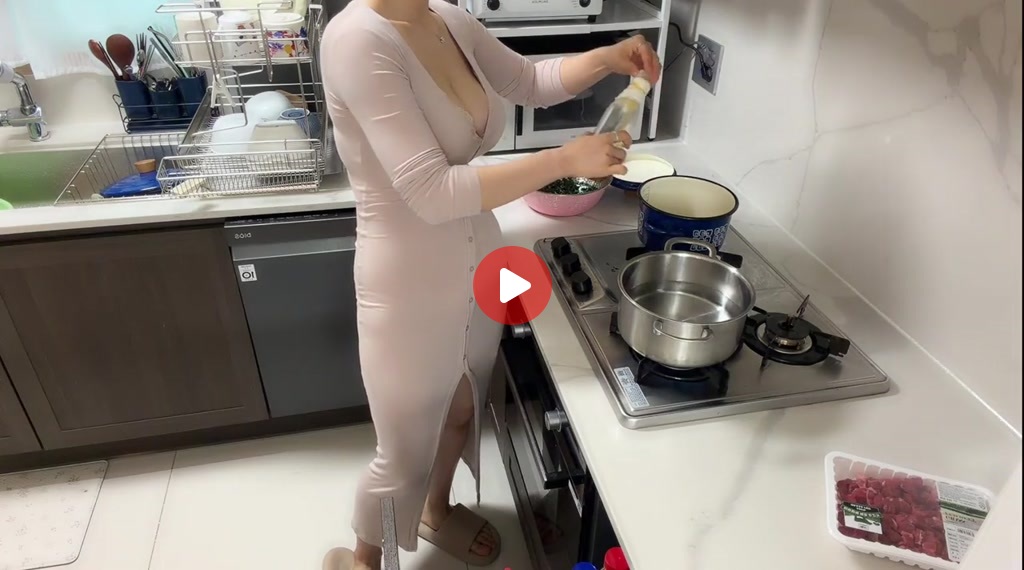 ㅇㅎ) 미시룩 입고 미역국 요리 방송