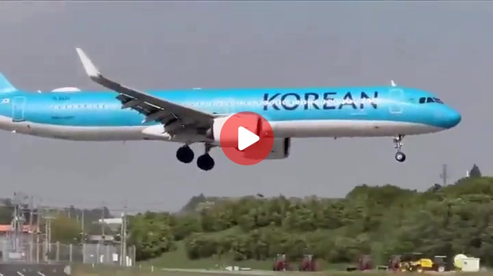어제자 대한항공 비행기 착륙불발영상 ㄷㄷㄷ